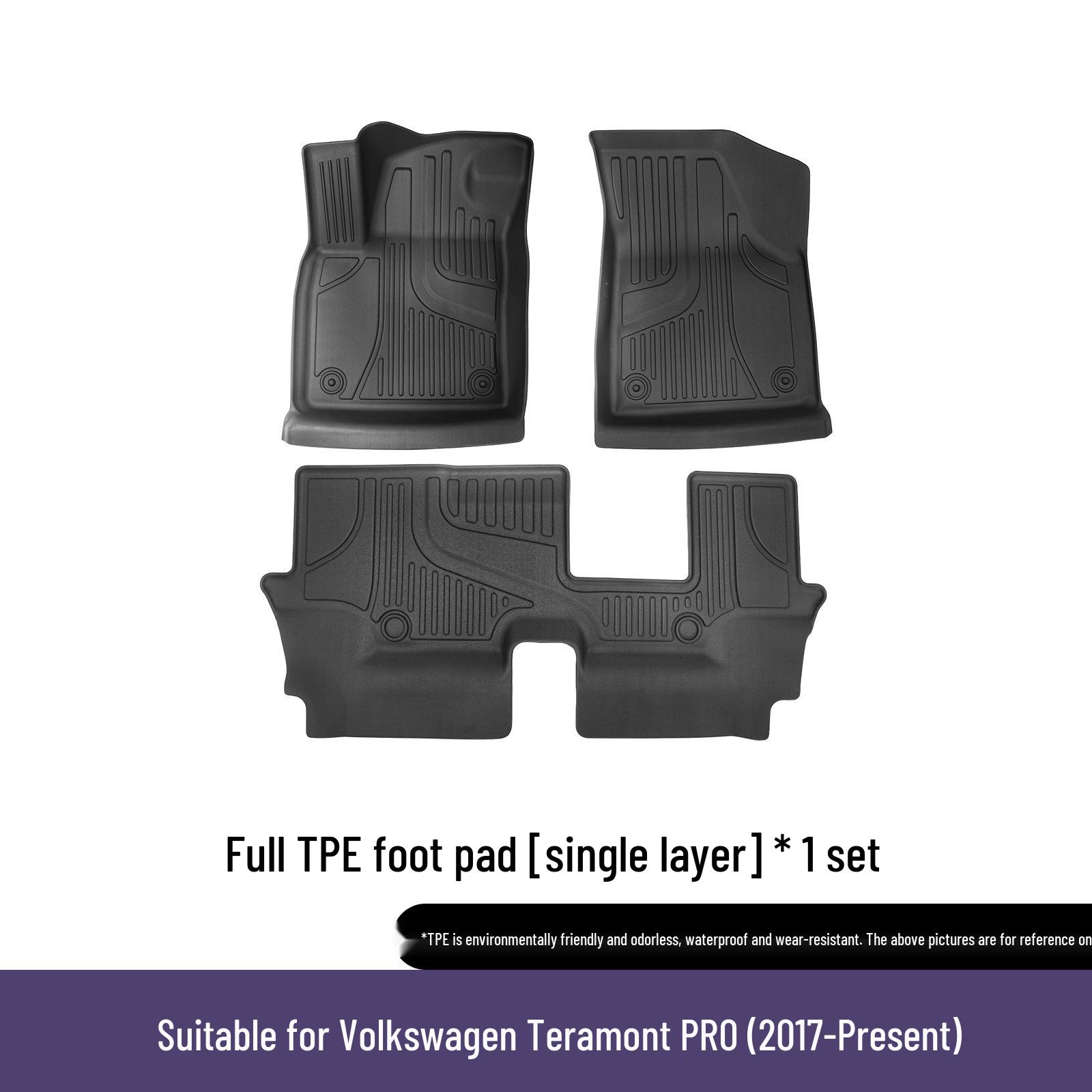 Водонепроницаемые износостойкие двухслойные автомобильные коврики TPE для Volkswagen Teramont PRO