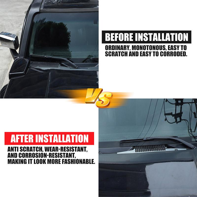 For Hummer H3 2005-2009 Stainless Steel Car Hood Air Outlet Decorative Mesh Cover Sticker External Modified Auto Accessories