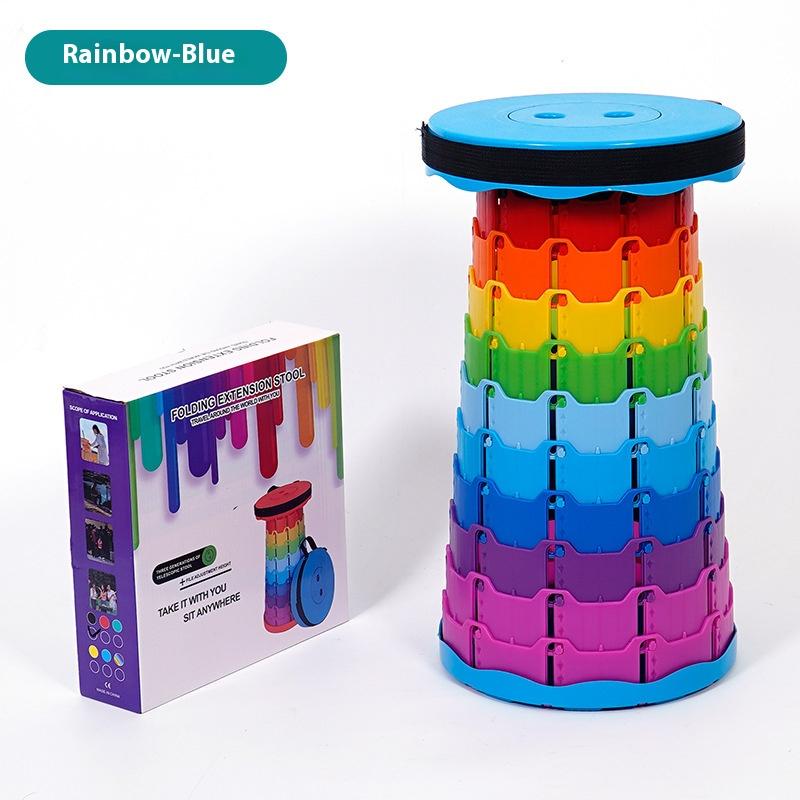 One piece portable folding stool, durable PP material, retractable, suitable for fishing, hiking, barbecue, outdoor activities