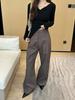 11KN Unisex Wide-Leg Striped Casual Pants - High-End Trendy, Loose Straight Fit, Versatile & Slimming