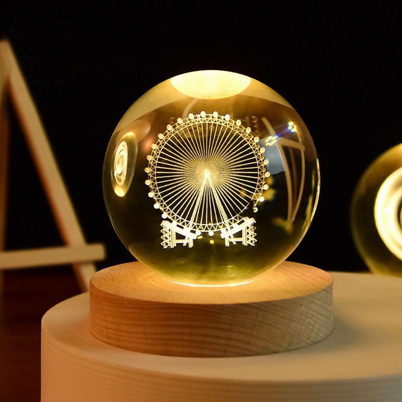 Starry Sky Luminous Crystal Ball Night Light - Heartfelt Gift for Birthdays