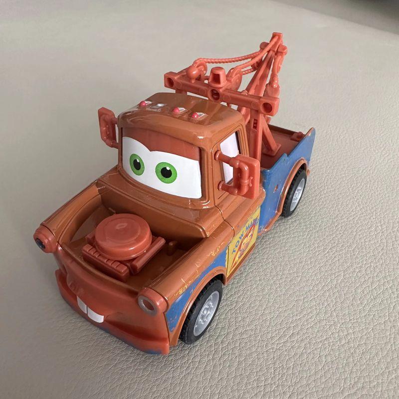 Lightning Mcqueen Cartoon Pixar Original Alloy Car With Light Music Model Mater Pull Back Set Kids Birthday Toy Kid Friendly Entertaining Fun Play