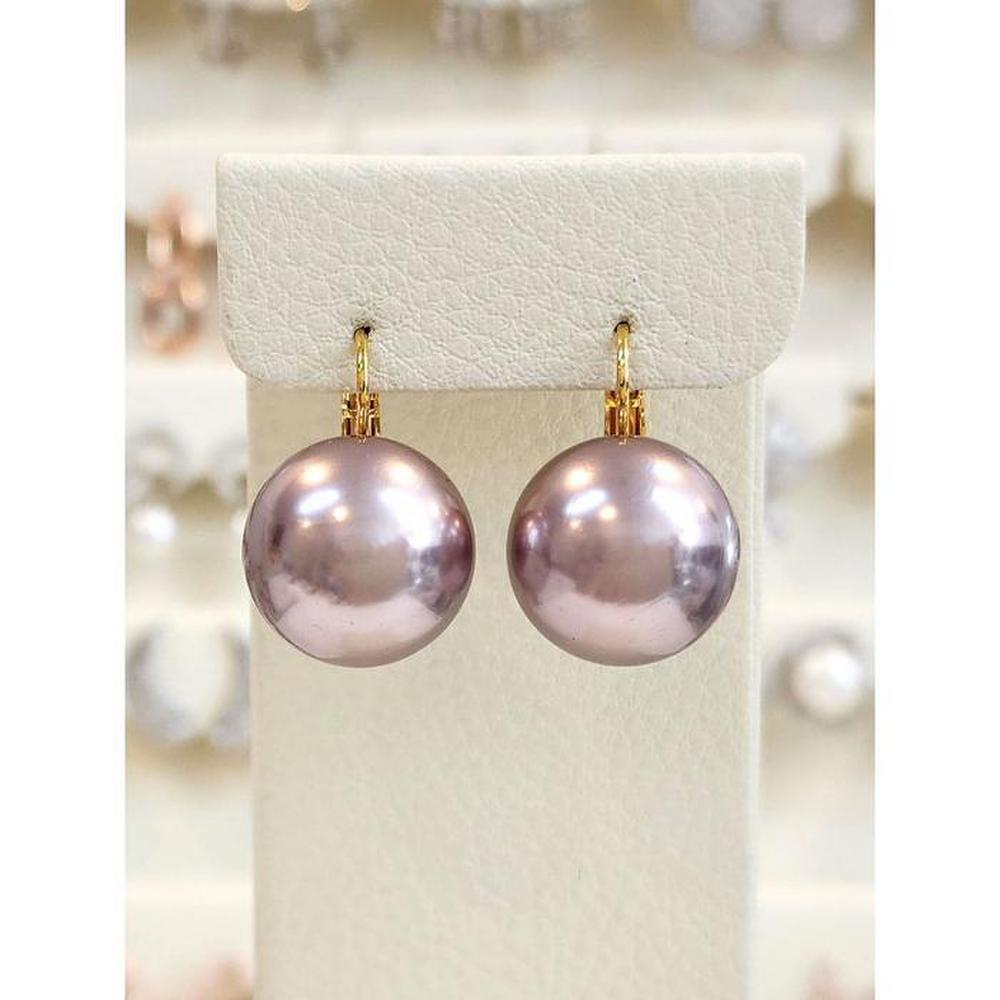 Volare Savezone03 16mm (Purple) Pearl Hook One-Touch Earrings Sss1354 (S11746913)