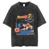 Anime Dragon Ball Goku Vintage Washed T Shirt Mens Women Cotton Tee Harajuku Streetwear Oversized Casual Summer ONeck Loose