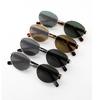 1pc Retro Oval Sunglasses for Women Men UV400 Protection Trendy Metal Classic Shades