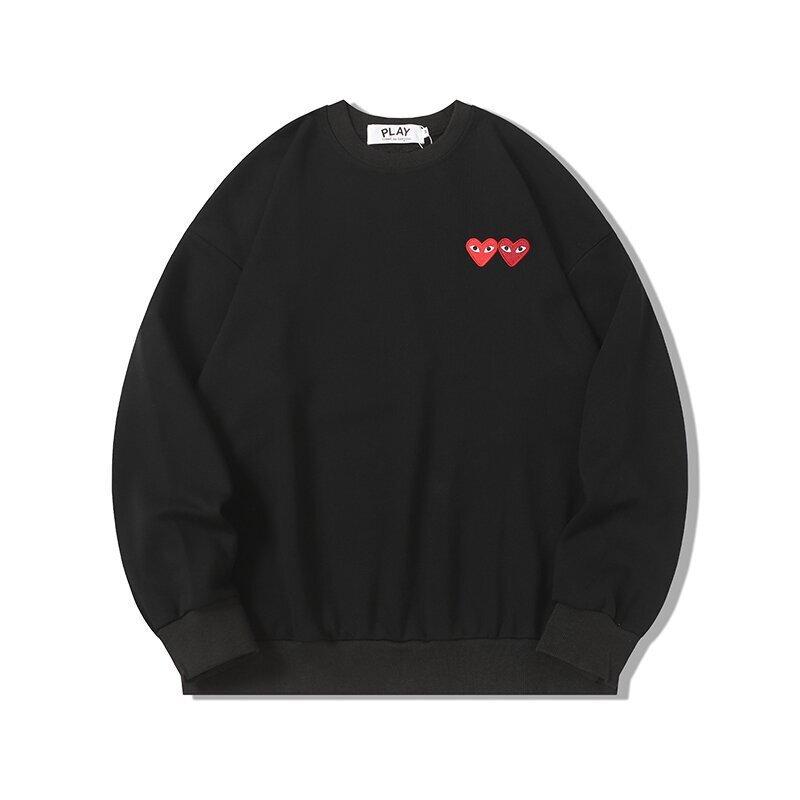 JB PLAY love Japanese fresh loose teen couple zipper hooded terry casual crew neck guard