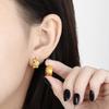 High-End Argyle Titanium Steel Ear Cuffs