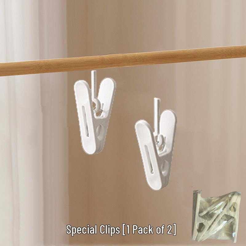 Portable Folding Travel Clothes Rack - Telescopic No-Punch Hanger for Indoor Drying