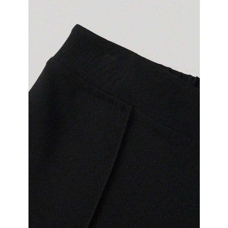Solid Color Vintage Casual Loose High Waist Wide Leg Long Trousers For Women