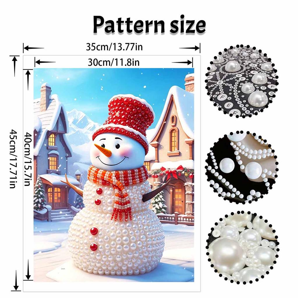 Weihnachts-Schneemann Perlenmalerei Kunst Malset Handgemachtes DIY Heimdekoration Malerei