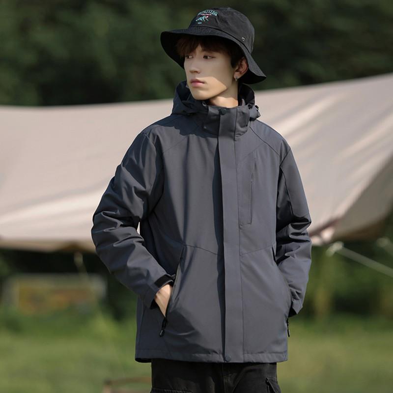 Men Women Waterproof Windproof Hiking Jacket Outdoor Travel Coat Lightweight Hooded Rain Shell