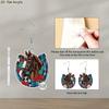 2D Flat Flower Horse Head Pattern Ear Jewelry Dangle Earring Daily Outfits Party Accessories Perfect Gift for Family/ Friends