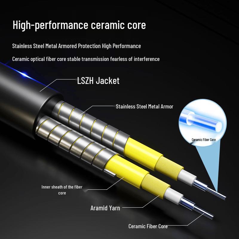 Suhao Outdoor Armored Single-Mode SC-SC Fiber Optic Cable