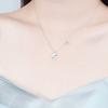 Dolphin Love Necklace S925 Sterling Silver Cute Fairy Wind Collarbone Chain Micro Moonstone Pendant
