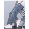 Men's Ice Silk Jeans with Cuffed Legs, 2026 New Summer Thin Style, American Style Work Pants, Casual Trousers for Men