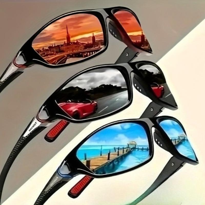 

3 Pairs of Fashionable Polarized Sunglasses for Men Women Lightweight PC Frame Suitable for Summer Cycling Sports and Leisure