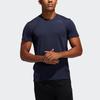 Adidas Aero 3s Koszulka Treningowa z Logo Sportowa Okrągły Dekolt Krótki Rękaw T-shirt Męskie Koszulki Legend-Ink-Blue FJ6126