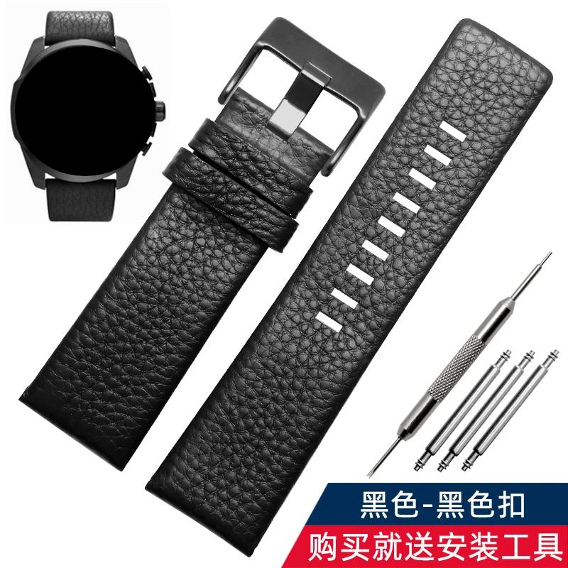 22mm 24mm 26mm 28mm 30mm 32mm Rindslederarmband für Diesel Uhr DZ4318 4386 4323 Uhrenarmband Herren Große Größe Echtes Lederarmband