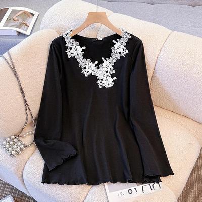 Women's Large-size Knitted Sweater with Long Sleeves, Sweet Base Layer Dress, Slimming and Sweet Top
