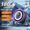 New 1800mAH desktop bladeless electric fan, USB rechargeable with ambient light, silent turbo fan, 100 speed air cooler