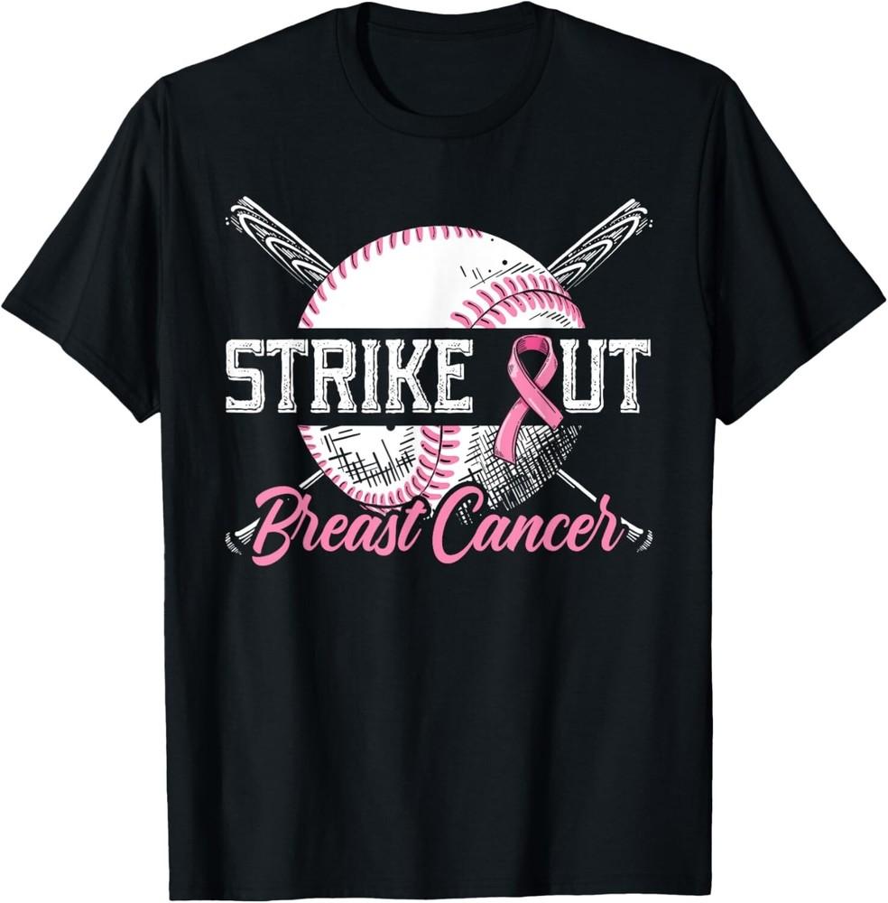 Strike Out Breast Cancer Baseball Breast Cancer Awareness Gift Unisex T-Shirt Unisex T-Shirt L