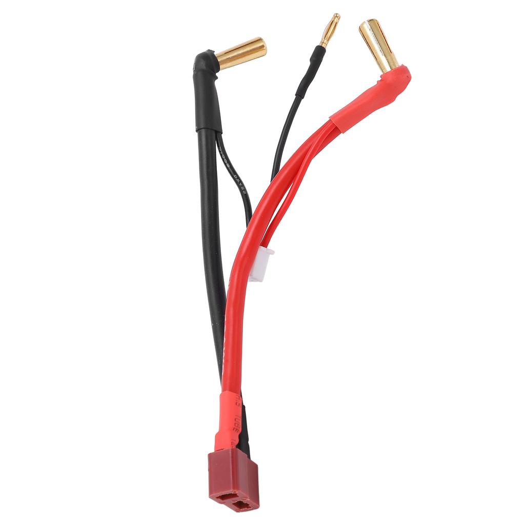 RC Car T Plug Female To 90 Degrees  4MM Banana Plug Male Cable with 2mm Head RC Connecting Line for 2S 7.4V Lithium