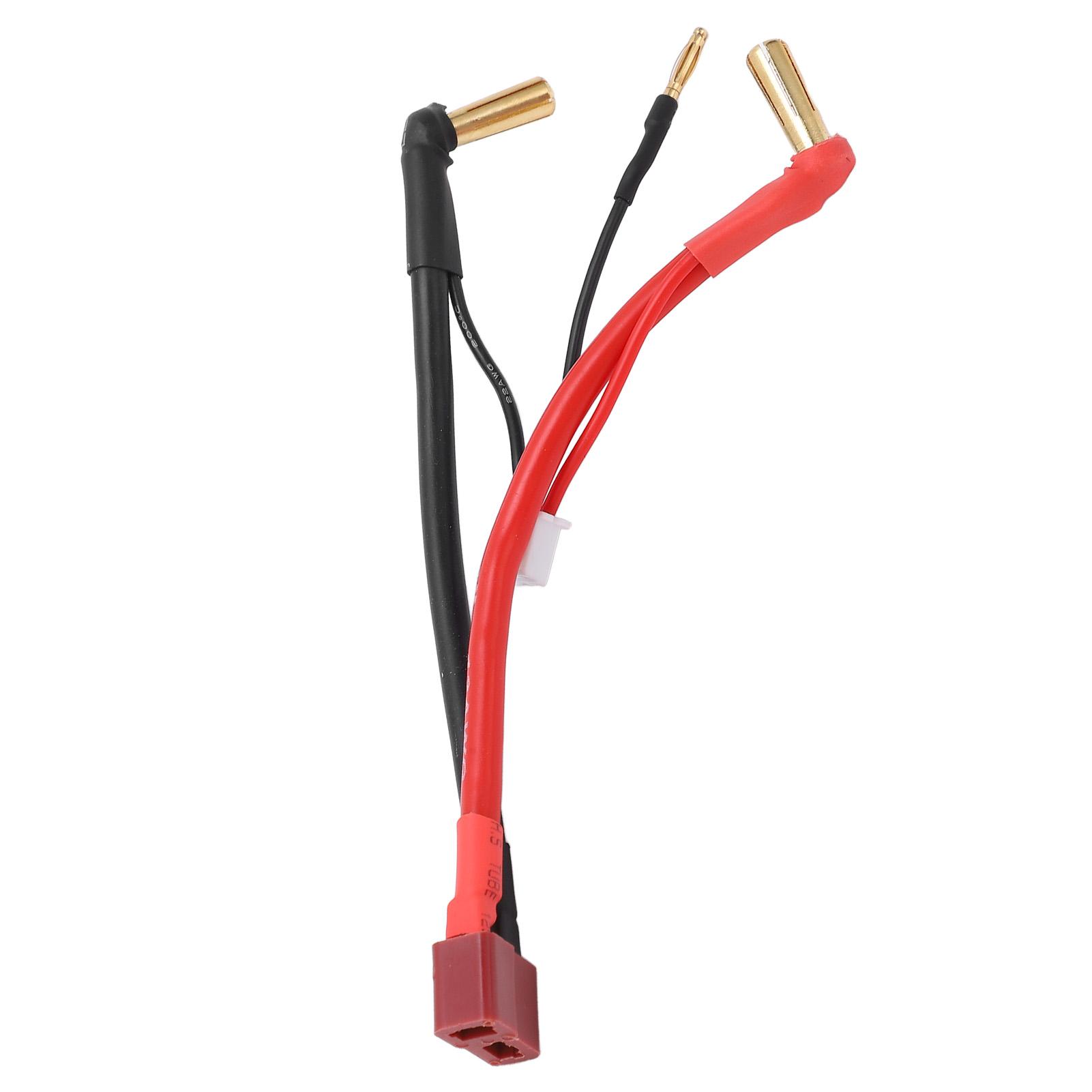 

RC Car T Plug Female to 90 degrees 4MM Banana Plug Male Cable with 2mm Head RC Connecting Line for 2S 7.4V Lithium