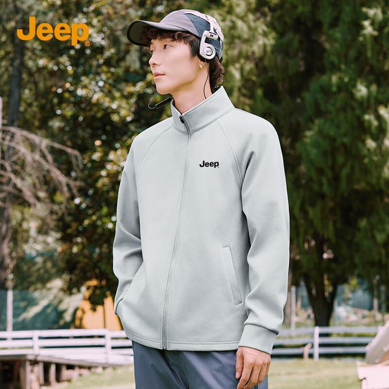 JEEP Men s Lightweight Stand-Collar Knit Jacket 2XL