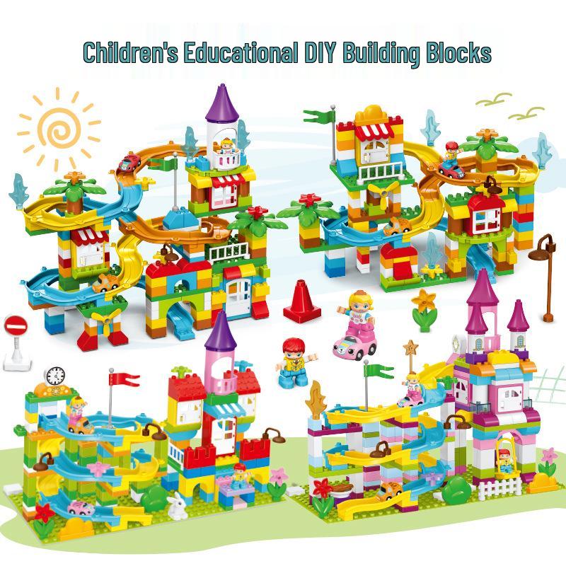 

Children s Educational DIY Racing Car Track & Building Blocks Set