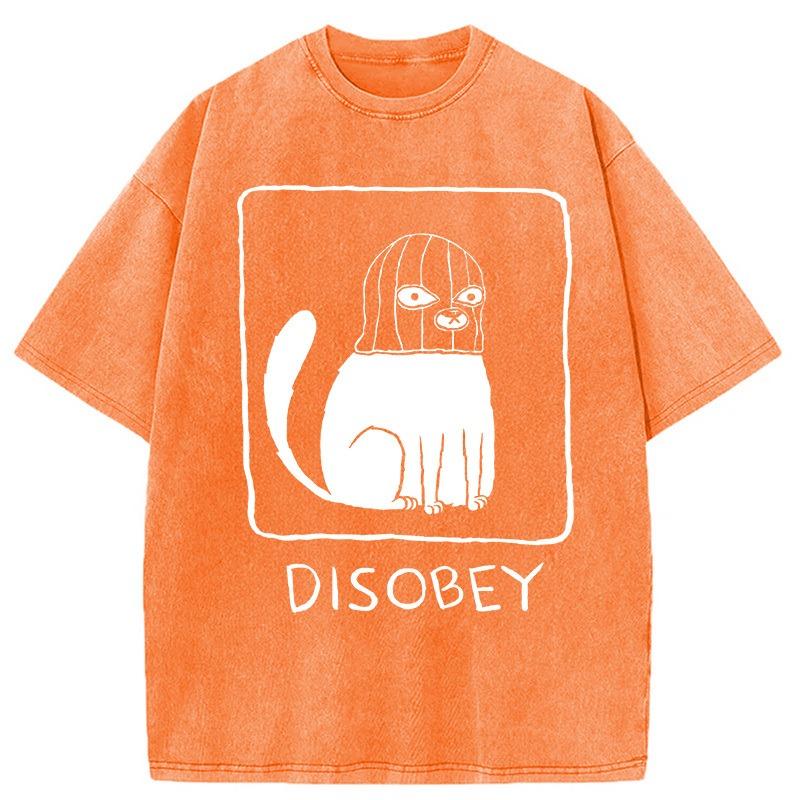 Herren Sommer Baumwolle Gewaschen Säure T-Shirt Lässig Locker Lustige Katze Bedruckt Harajuku Hiphop Koreanische Tuniken Mode Oberteile Schick