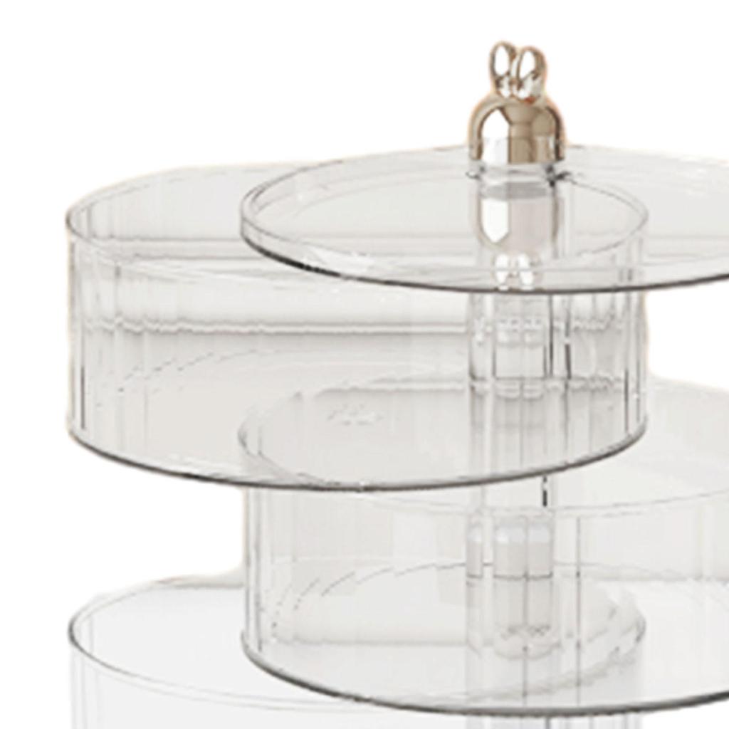 3 Layer Dried Fruit Tray Transparent Snack Plates Nuts Container for Living Room