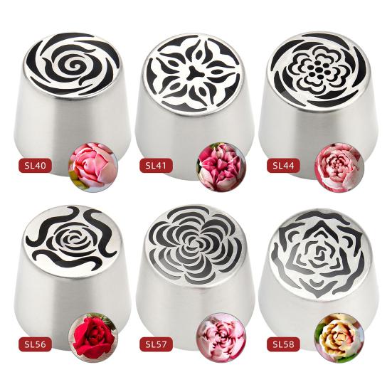 Oversized Russian Piping Tip Set Decorative Marshmallow Nozzle Stainless Steel Flower Nozzles for DIY Baking 3D Bouquets Roses And Patterns Decoration