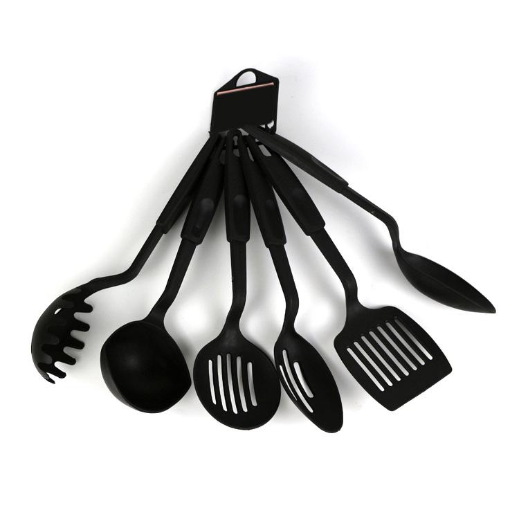 6-Piece Nylon Kitchen Utensil Set: Non-Stick Soup Ladle & Spatula