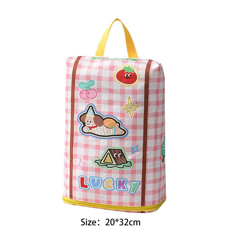 Cute Travel Storage Bag Large Capacity Waterproof Cartoon Portable Clothes Underwear Shoes Luggage Storage Bag With Zipper
