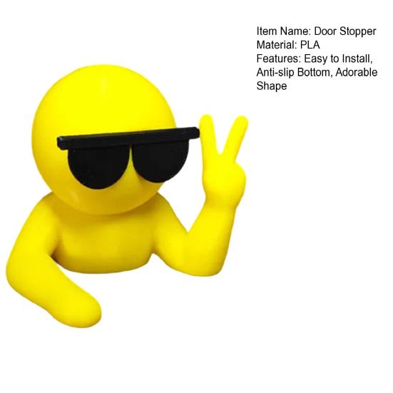 Sunglasses Man Decorative Door Stopper Wedge 3D Printed Anti-slip Windproof No Drilling Anti-collision Carpet Tile Concrete Wooden Floor Doorstop