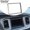 Center Console Navigation Screen Cover Trim Carbon Fiber For Dodge Charger 2011+