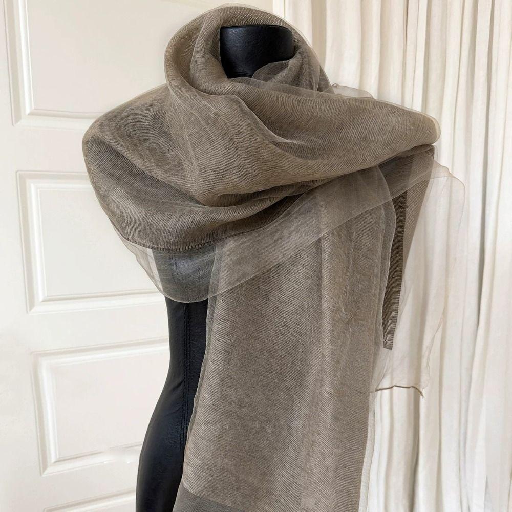 Mulberry Silk Blend Women's Scarf Lightweight Silk Scarf New Fashion Shawl Spring Autumn Outfit