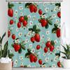 1Pc Plant Cherry Strawberry Lemon Shower Curtain, Bathroom Decorative Shower Curtain, Waterproof Shower Curtain With Hooks