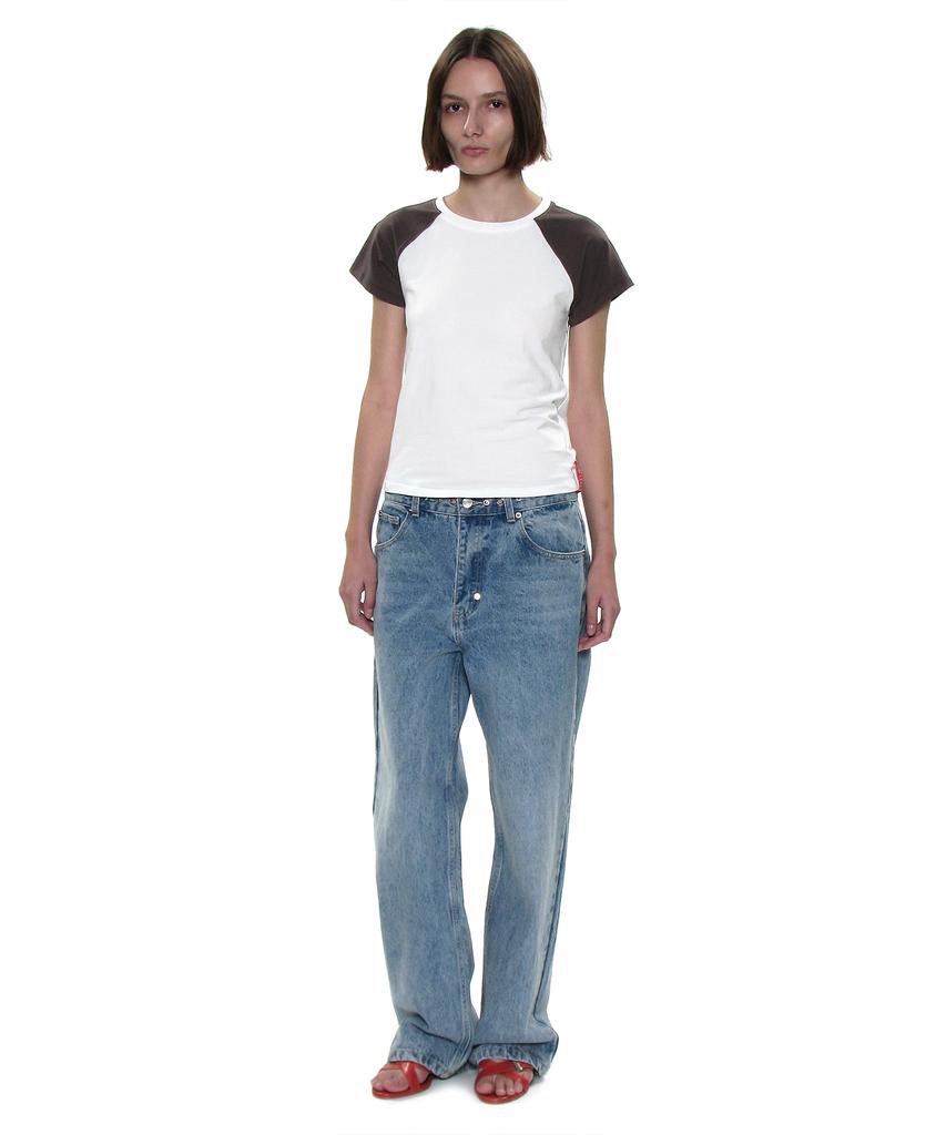 PARTIMENTO WOMEN Pwc Colorblock Fitted Everyday Tee_White