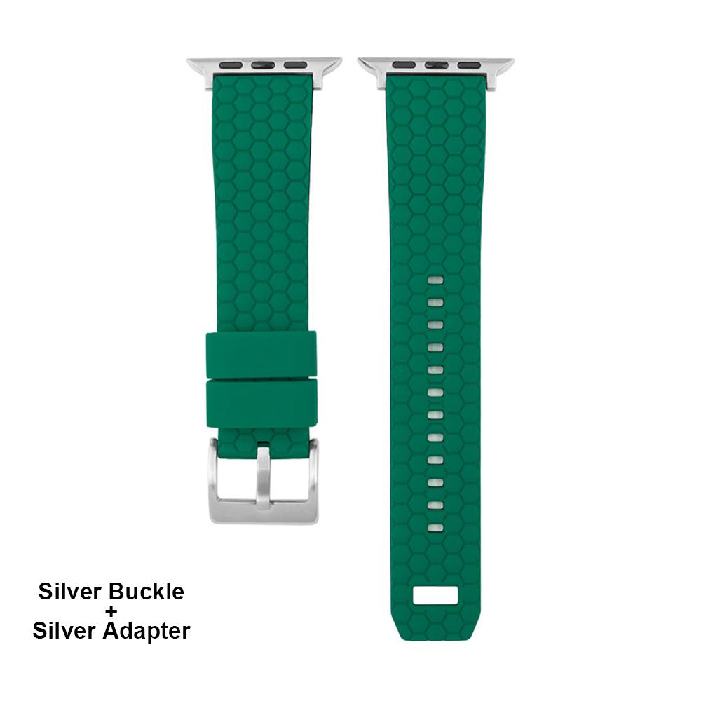 Honeycomb Texture Silicone Strap For Apple Watch Band 45mm 44mm 41mm 40mm 42mm Bracelet For iWatch Series 7 6 SE 5 4 3 Watchband