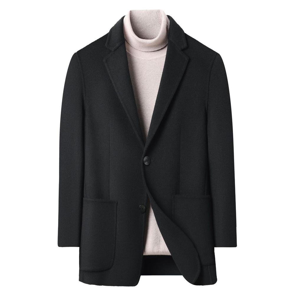 Men's Business Casual Double-Faced Wool Suit and Trendy Coat - 2025 Autumn/Winter Collection