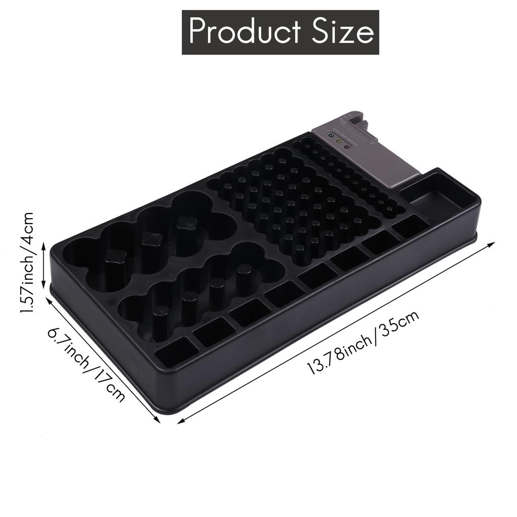 BHBL Battery Storage Organizer Holder with Tester - Battery Rack Case Box Holders Including Battery Checker For AAA AA C D 9V An