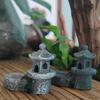 Mini Retro Pond Tower Resin Craft Fairy Garden Decor Figurines Toys DIY Miniatures Terrarium Micro Landscape Home Ornaments