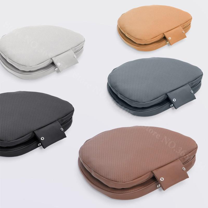 For Mercedes-Benz BMW Double Layer Suede&Leather Neck Pillow Memory Foam Headrest Lumbar Support Cushion Car Interior Accessory