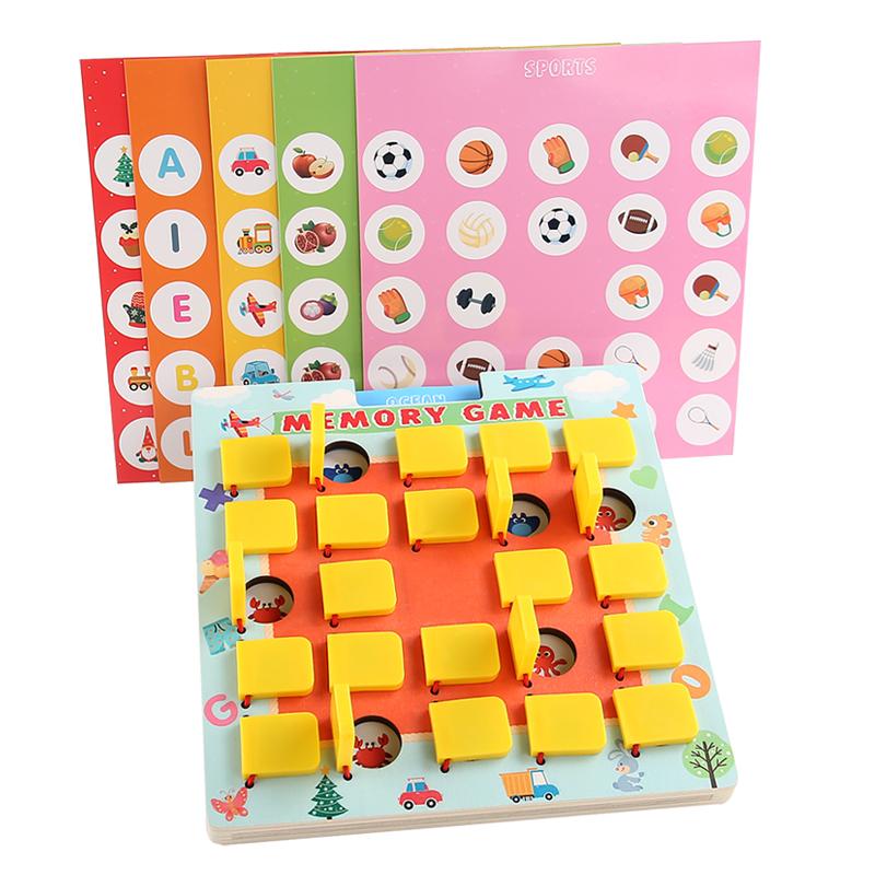 Wooden Memory Chess Toy For Children Logical Thinking Training Montessori Memory Training Early Education Brain Development