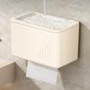 Multifunctional Toilet Paper Roll Storage Plastic Wall Mounted Storage Box Toilet Tissue Box  Home