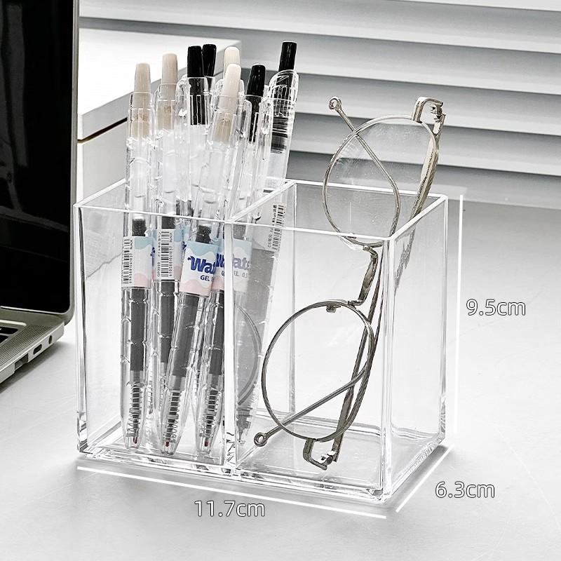 Transparent Eyebrow Pencil Brush Holder Desk Acrylic Organizer For Cosmetics Makeup Organizer Boxes Brush Containers Storage Box