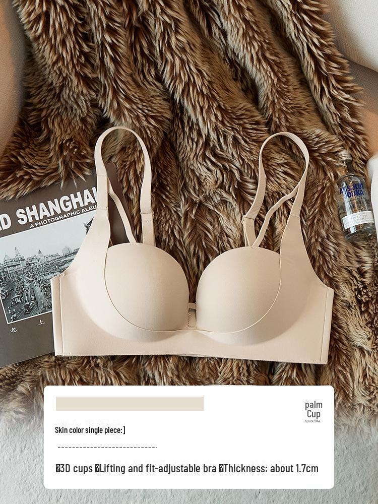 

Комплект женского бесшовного нижнего белья: Улучшенный бюстгальтер со сборками и топ с глубоким V-образным вырезом для маленькой груди, идеальный вариант для лета. 38/85A (Lift, Anti-Sag)