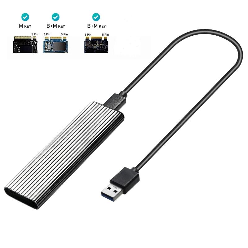 M.2 Mobile Hard Easy Drive Cable Nvme Protocol With USB Type C For 2230 2242 2260 2280 External M.2 Hard Drive Adapter