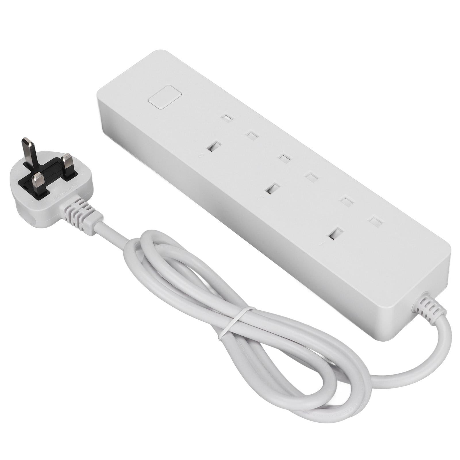 

Smart Power Strip Wifi Smart Plug with 3 AC Outlets and 2 USB Charging Ports for Home School Office UK Plug